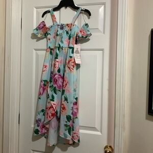Girls Rare Editions 100% polyester long floral dress